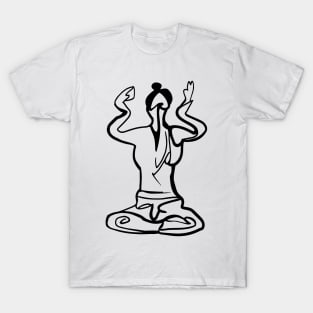 Abstract Yoga Woman T-Shirt